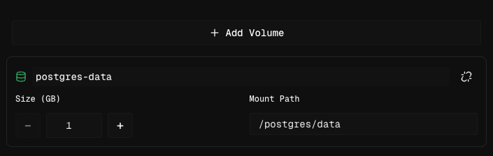 Volume context menu