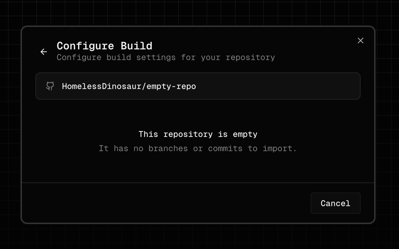 Empty repository state
